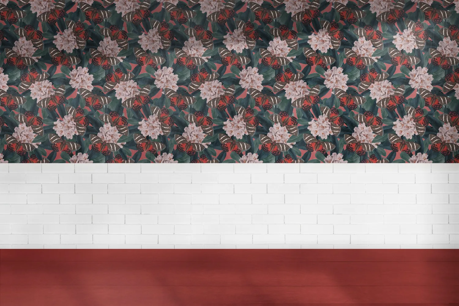 Botanical wallpaper design for modern Bay Area interior